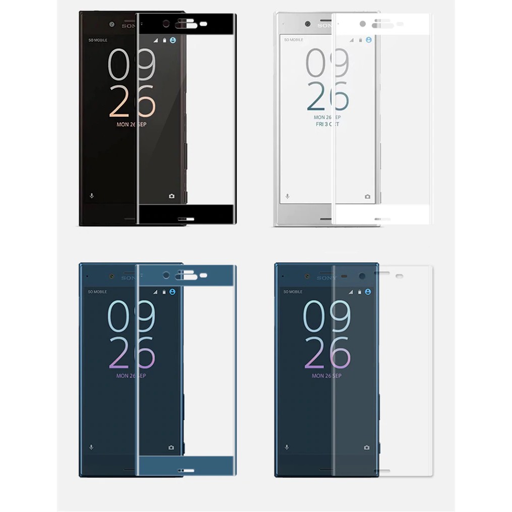Miếng Dán Cường Lực 4D Full Màn cho Sony XZ (Đen)
