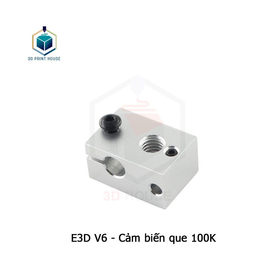 Khối Nhôm Dẫn Nhiệt Đầu In E3D V6 Cảm Biến Que Máy In 3D