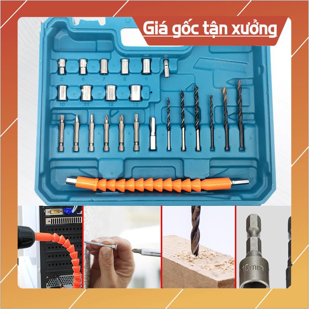 Máy khoan bê tông búa, Máy khoan bê tông dùng pin UNIKA 24V TẶNG BỘ MŨI KHOAN - 2 PIN