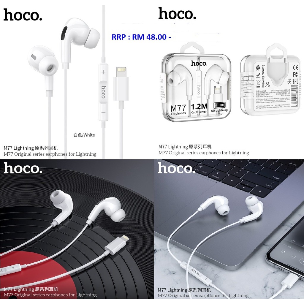【Giá Sỉ】Tai nghe nhét tai Hoco M77 jack 3.5 type c lightning dành cho iphone android sam sung - quang phụ kiện