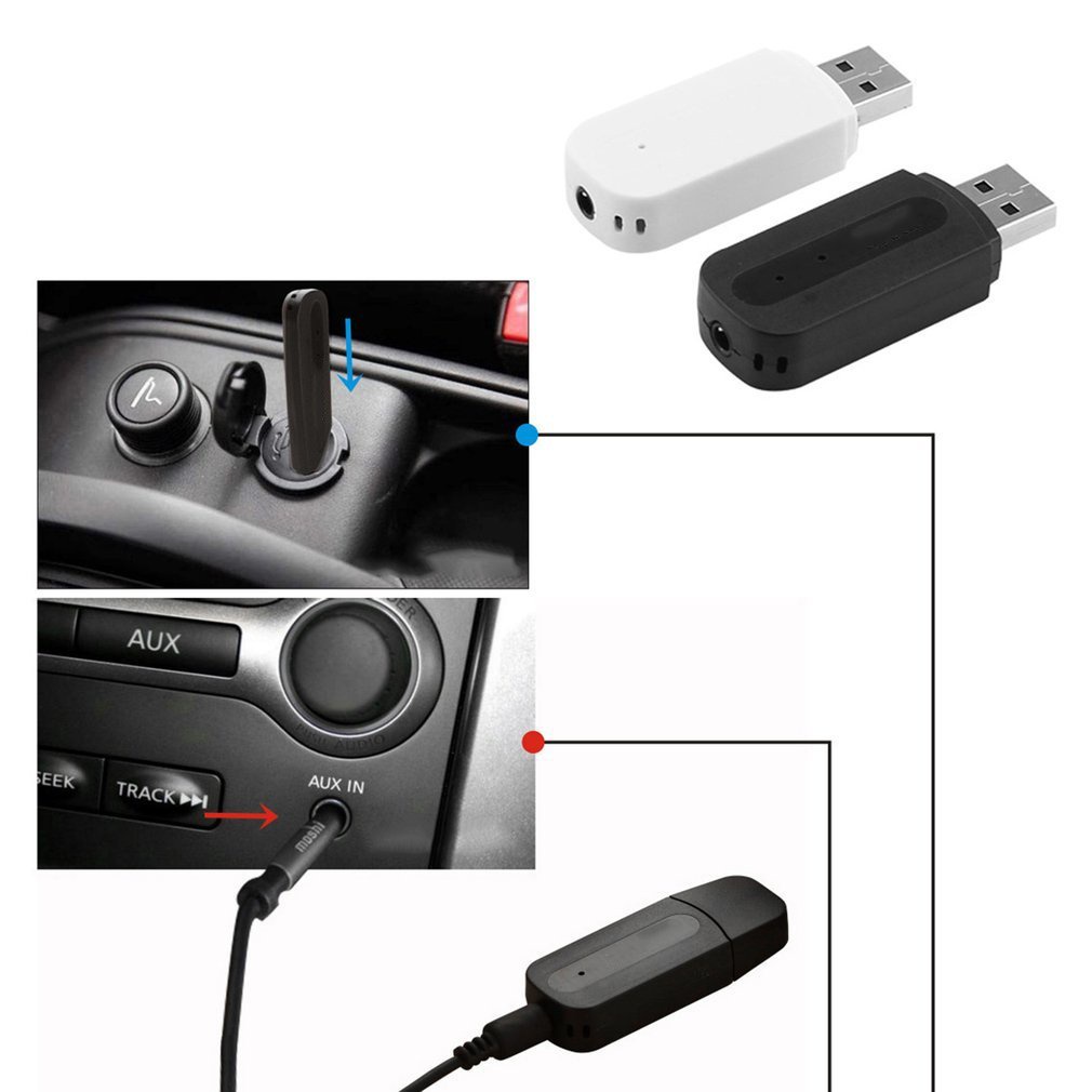 Thiết Bị Nhận Tín Hiệu Âm Thanh Bluetooth A2DP Có Giắc Cắm 3.5Mm Cho Điện Thoại Android/IOS