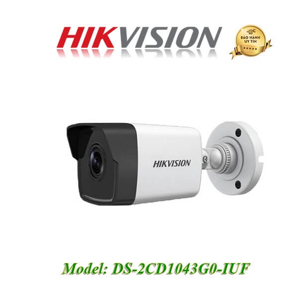 CAMERA IP HỒNG NGOẠI 4.0 MEGAPIXEL HIKVISION DS-2CD1043G0-IUF tích hợp mic thu âm và khe cắm thẻ nhớ