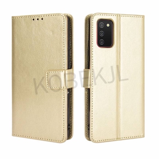 Ốp lưng có khe cắm thẻ dạng ví da pu dành cho samsung galaxy a02s sm-a025f / ds samsunga02s