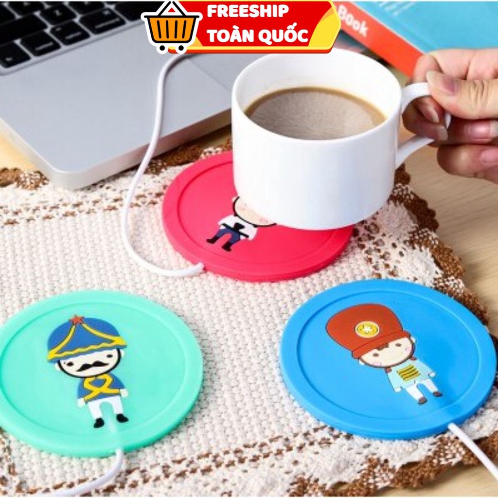 PVN19009 Tấm lót cốc ly giữ nhiệt đế cao su silicone cổng USB T2 .