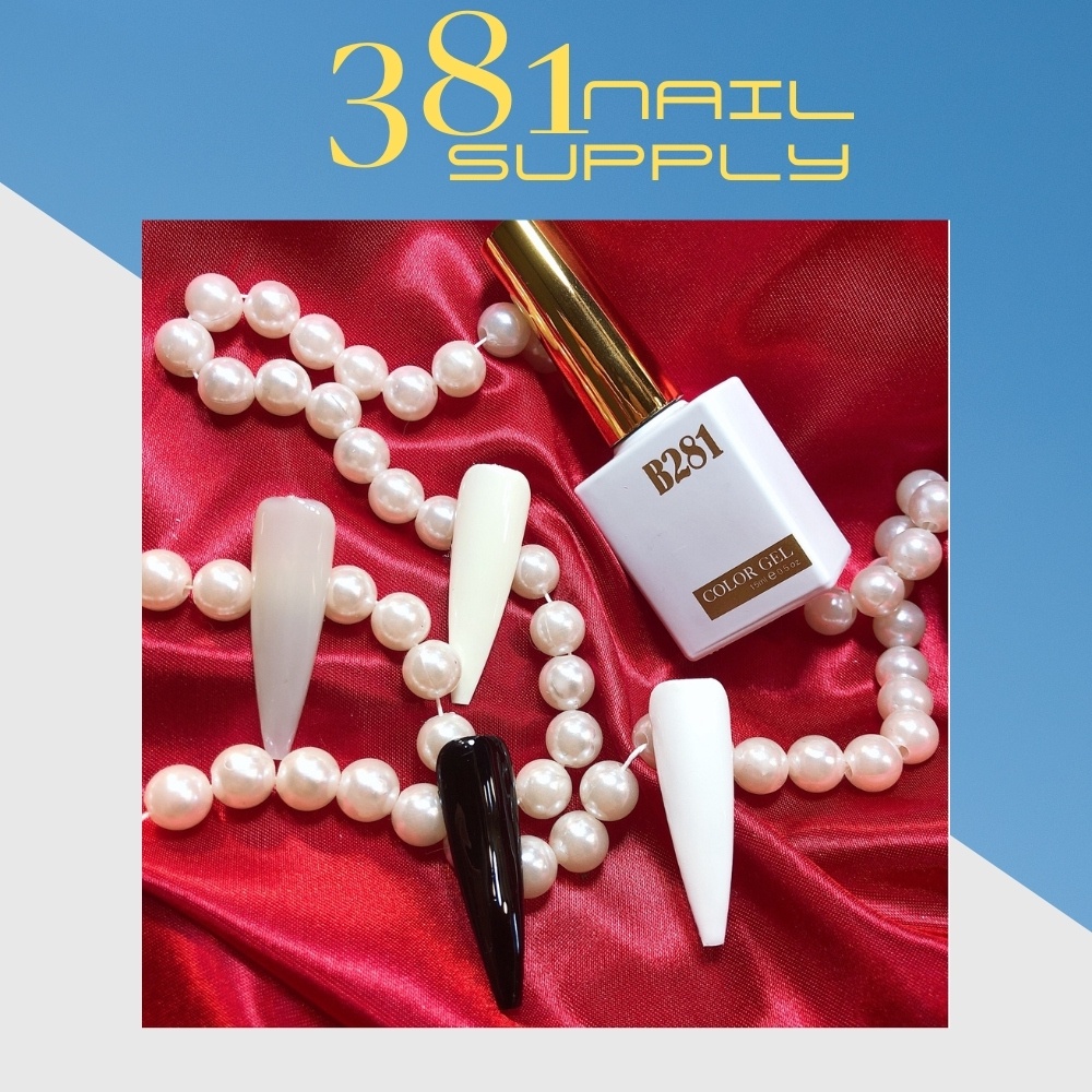 Sơn Gel B281 TRắng - Đen - Trắng đục - Trắng Sữa - Đỏ Lẻ màu Chất Sơn Mướt Đặc Chuẩn Màu Đẹp