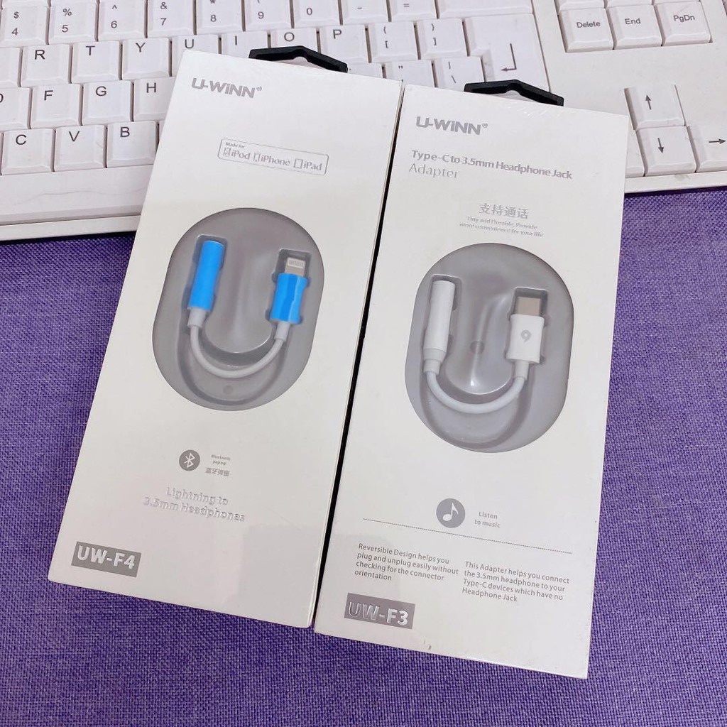 Jack chuyển đổi Lightning sang 3.5mm Headphones UW-F4