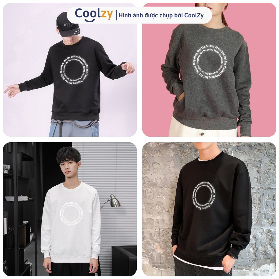 Áo Sweater  Áo Khoác Nam Nữ Vòng Tròn Chữ Phản Quang | CoolZy