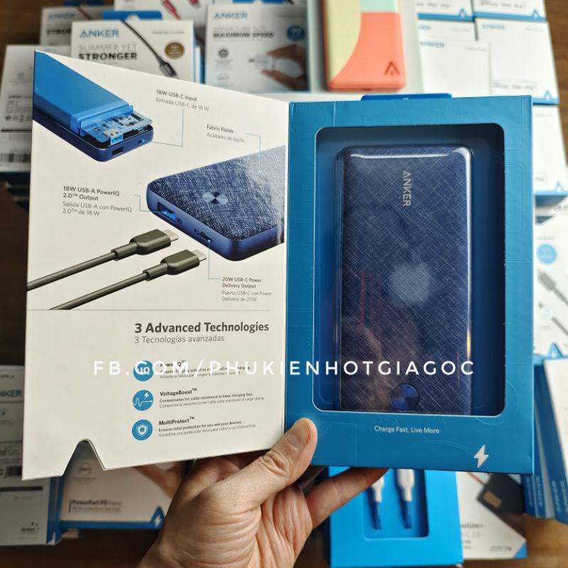 Pin PD Anker Powercore Metro Essential 20000 mAh A1287 20W / A1281 18W Sạc nhanh USB-C chuẩn PD Iphone 12 / 13