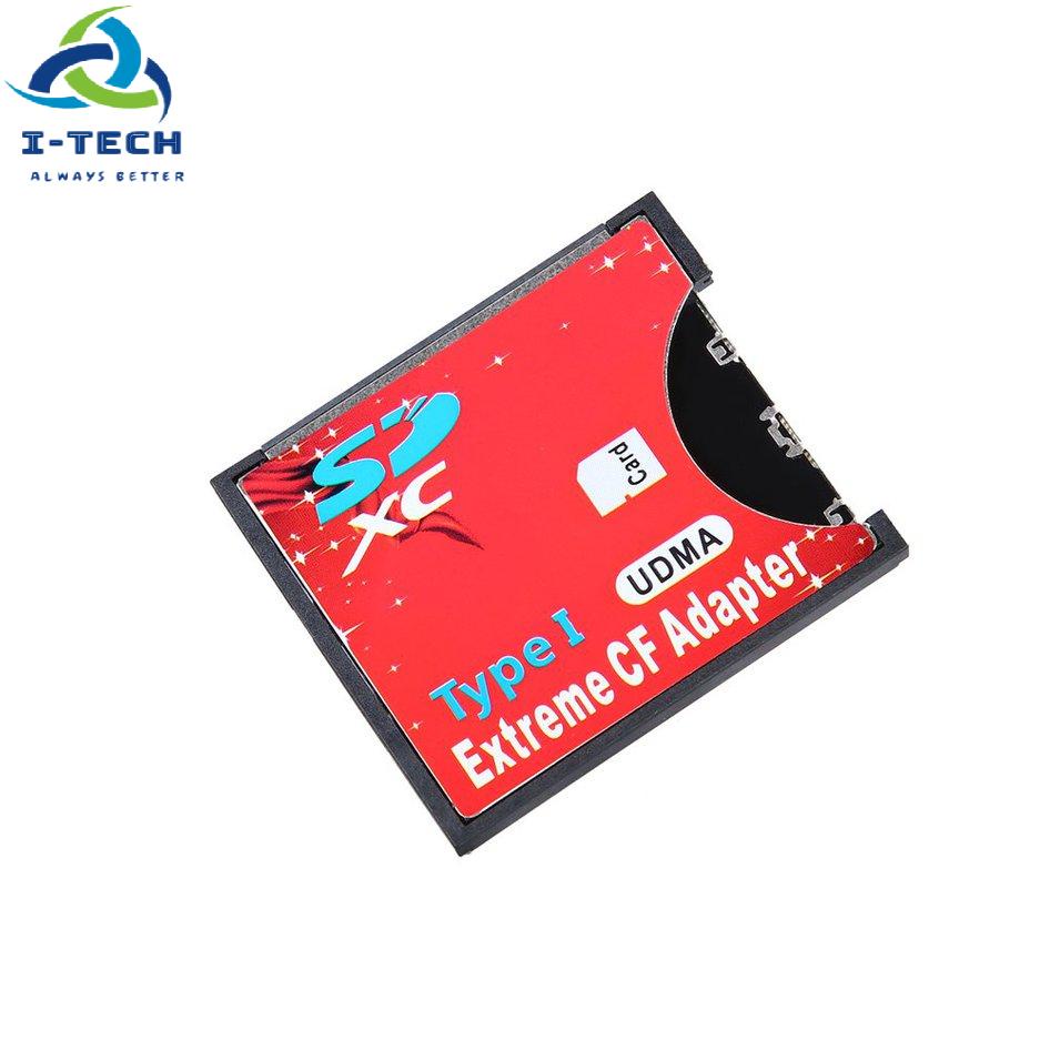 ⚡Khuyến mại⚡64GB- 128GB Single Slot Extreme For Micro SD/SDXC TF To Compact Flash CF Type I Memory Card Reader Writer Adapter