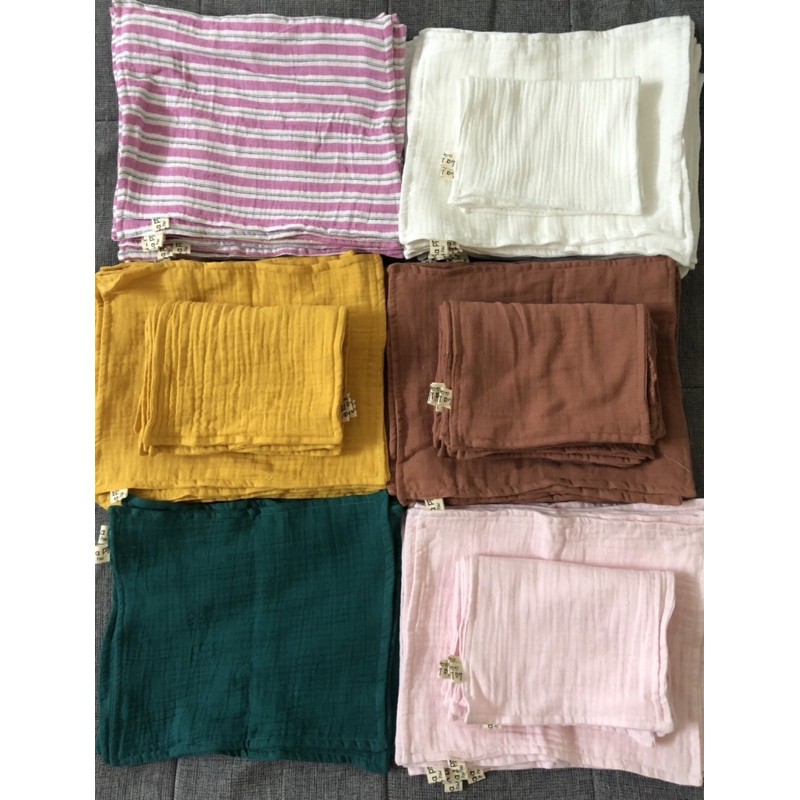 Khăn xô Muslin 100% cotton 4 lớp