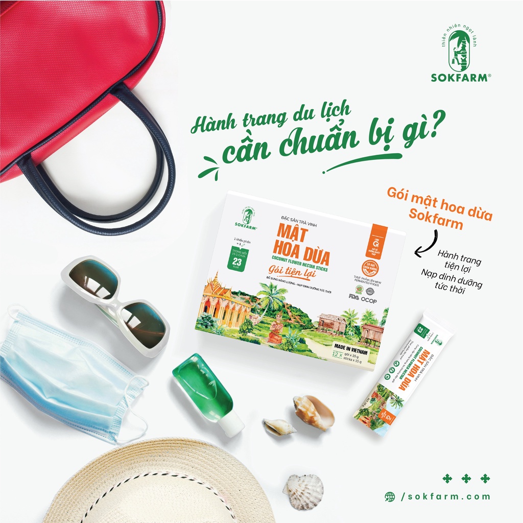 Mật hoa dừa dạng gói tiện lợi 15g