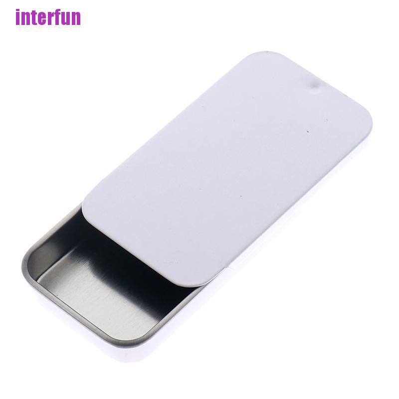 Hộp Thiếc Rỗng Hình Chữ Nhật Mini Đựng Son Môi / Kem / Kem