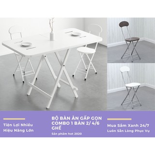  Combo 1 bàn ăn siêu gấp gọn kèm 4 ghế thông minh