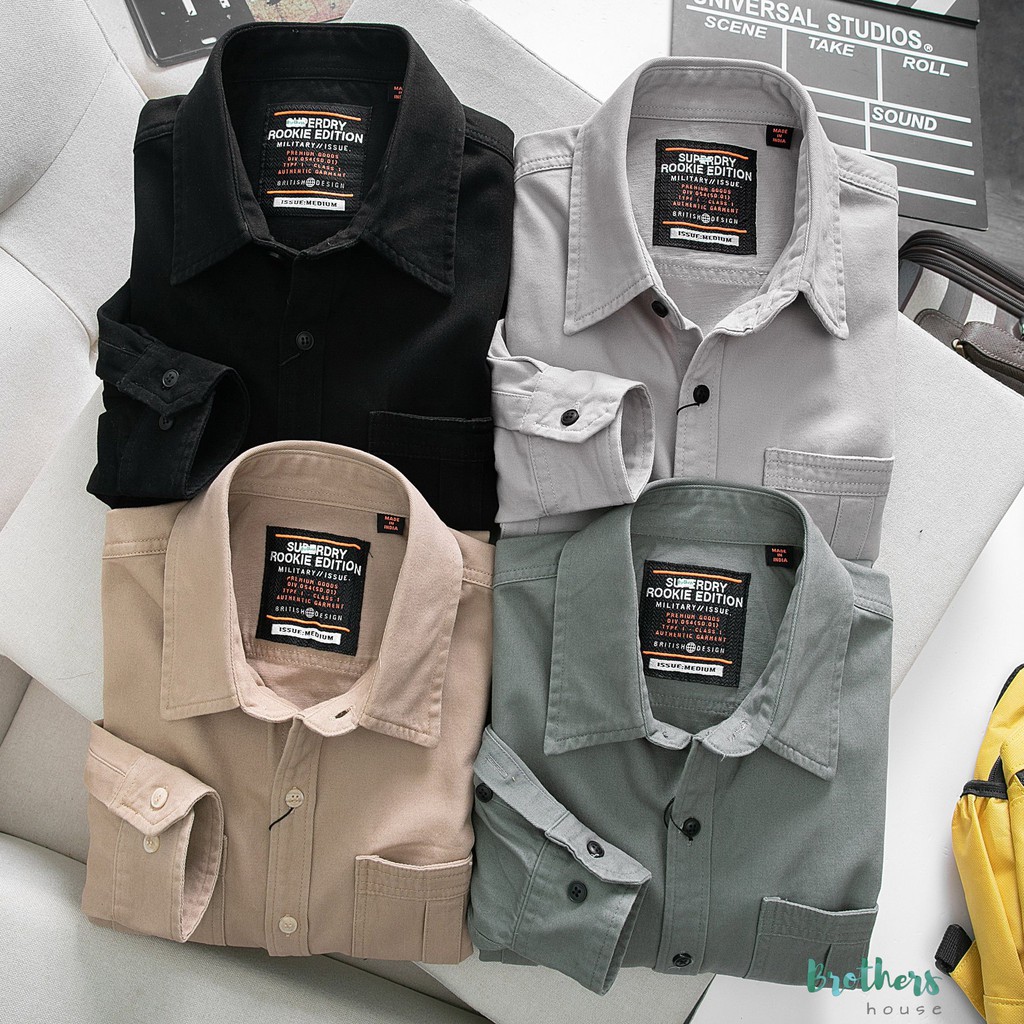 Áo sơ mi nam kaki SuperDry cực đẹp