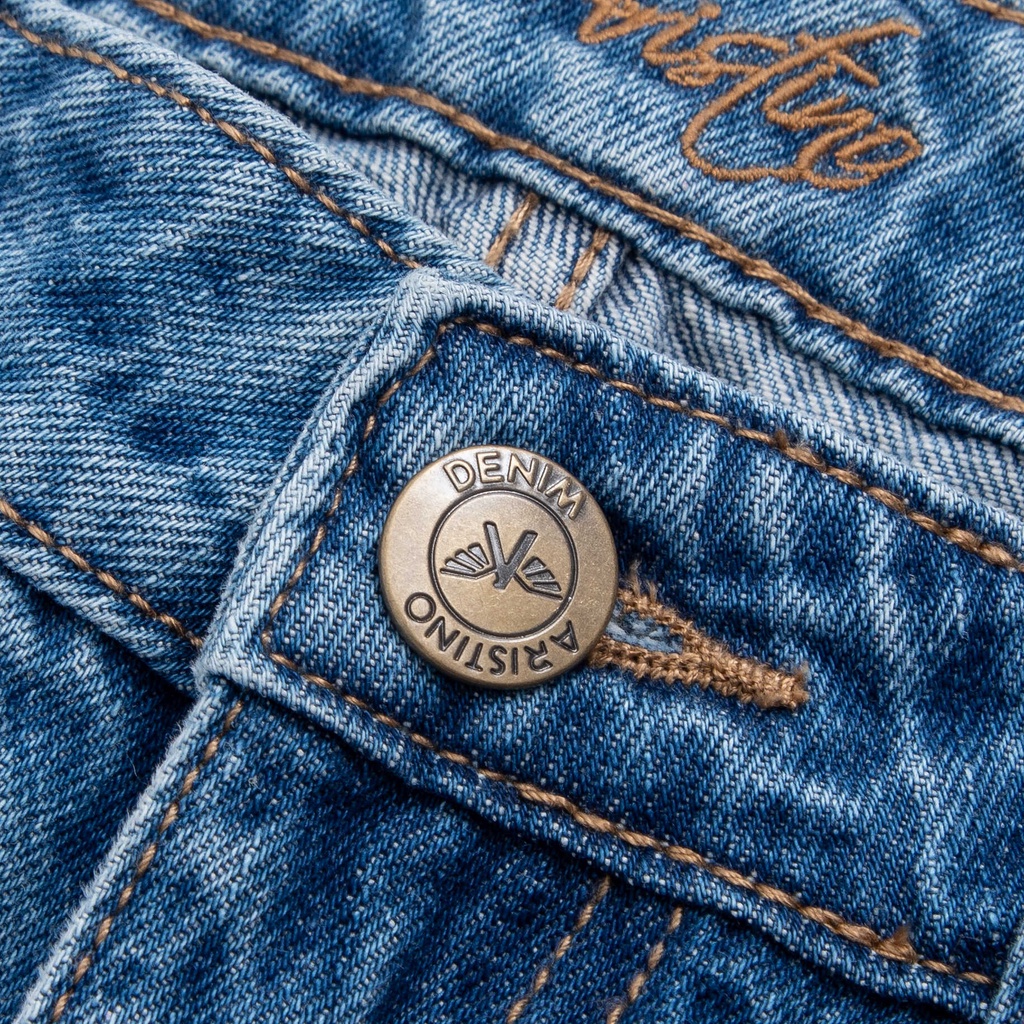 Quần Jeans nam ARISTINO dáng Regular fit suông nhẹ, thiết kế trẻ trung, cotton đứng dáng - AJNR04