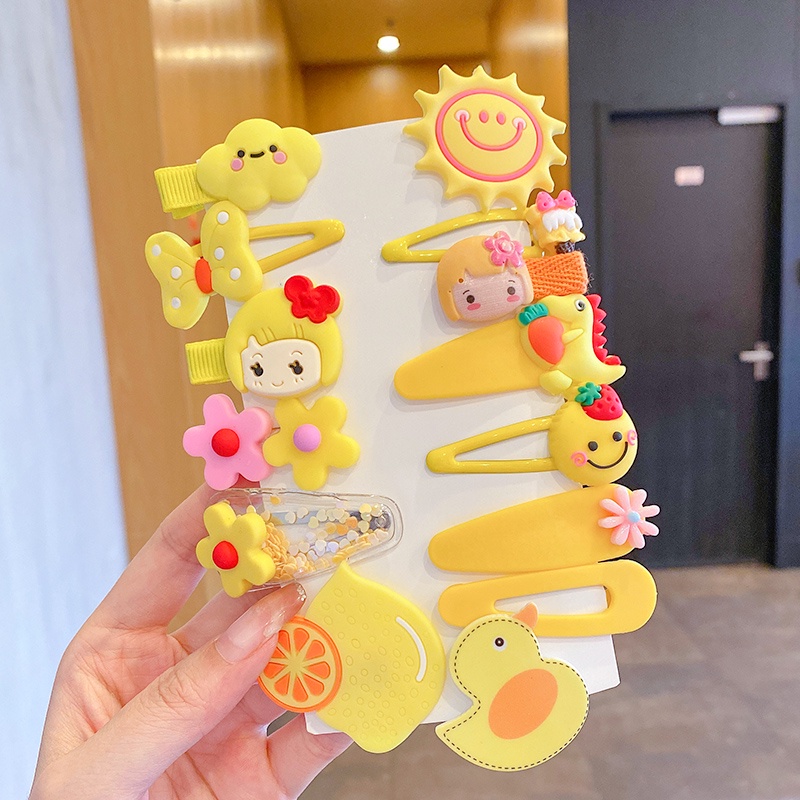 Set 14 Kẹp Tóc Nhỏ Thời Trang Hàn Quốc Cho Bé Gái 2021