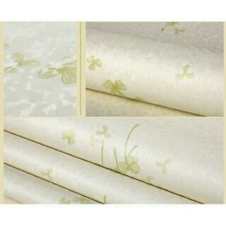 5m giấy dán tường cỏ 3 lá xanh