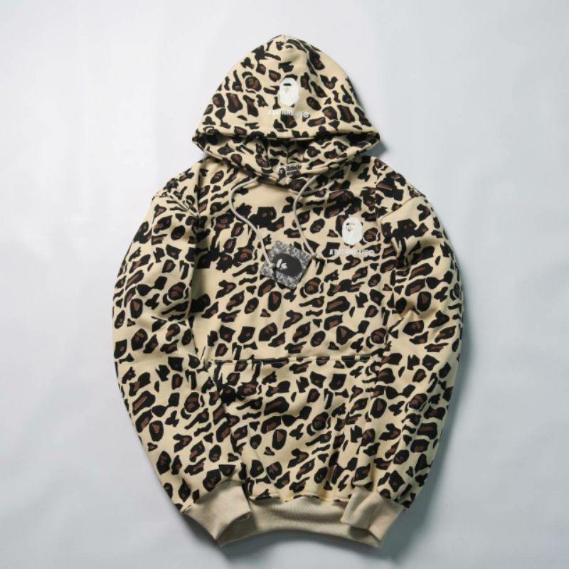 BAPE Áo Hoodie A Bathing Ape Họa Tiết Da Báo