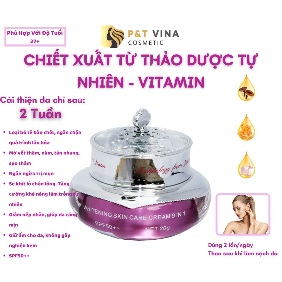 [Chính Hãng] Kem Dưỡng Trắng Da Cao Cấp Tinh Chất Đông Trùng Hạ Thảo 20g (Kem Osachi 9in1)