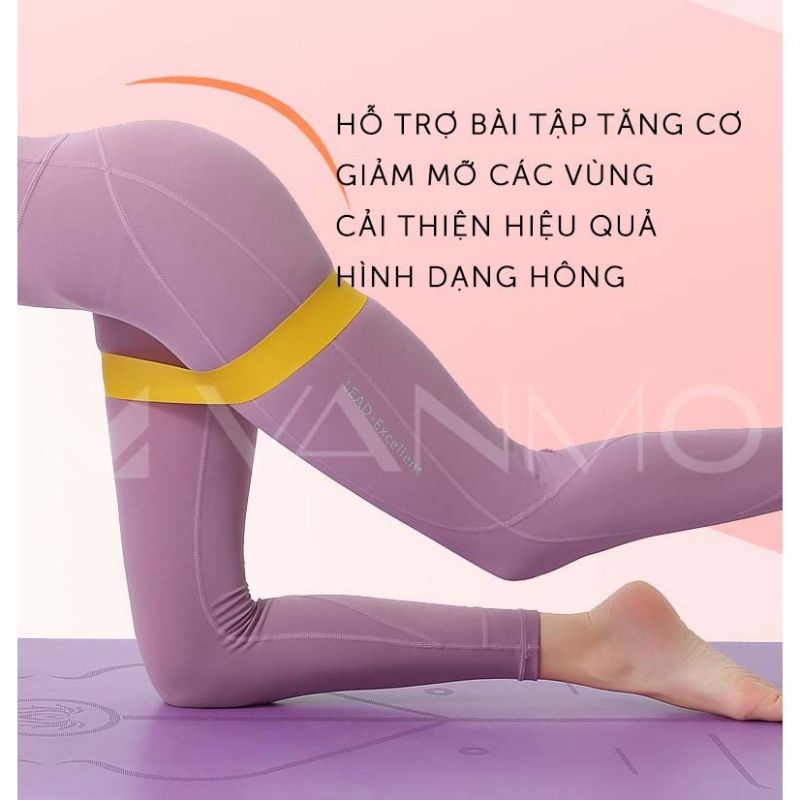 Dây kháng lực mini band, dây cao su miniband tập chân mông, phụ kiện tập gym