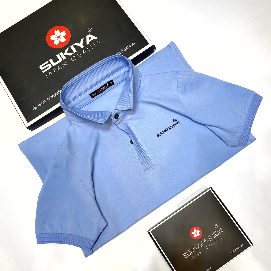 Áo Polo Nam SUKIYA 5 Màu Chất Liệu Cotton Siêu Bền Màu, Co Giãn Tốt AT06