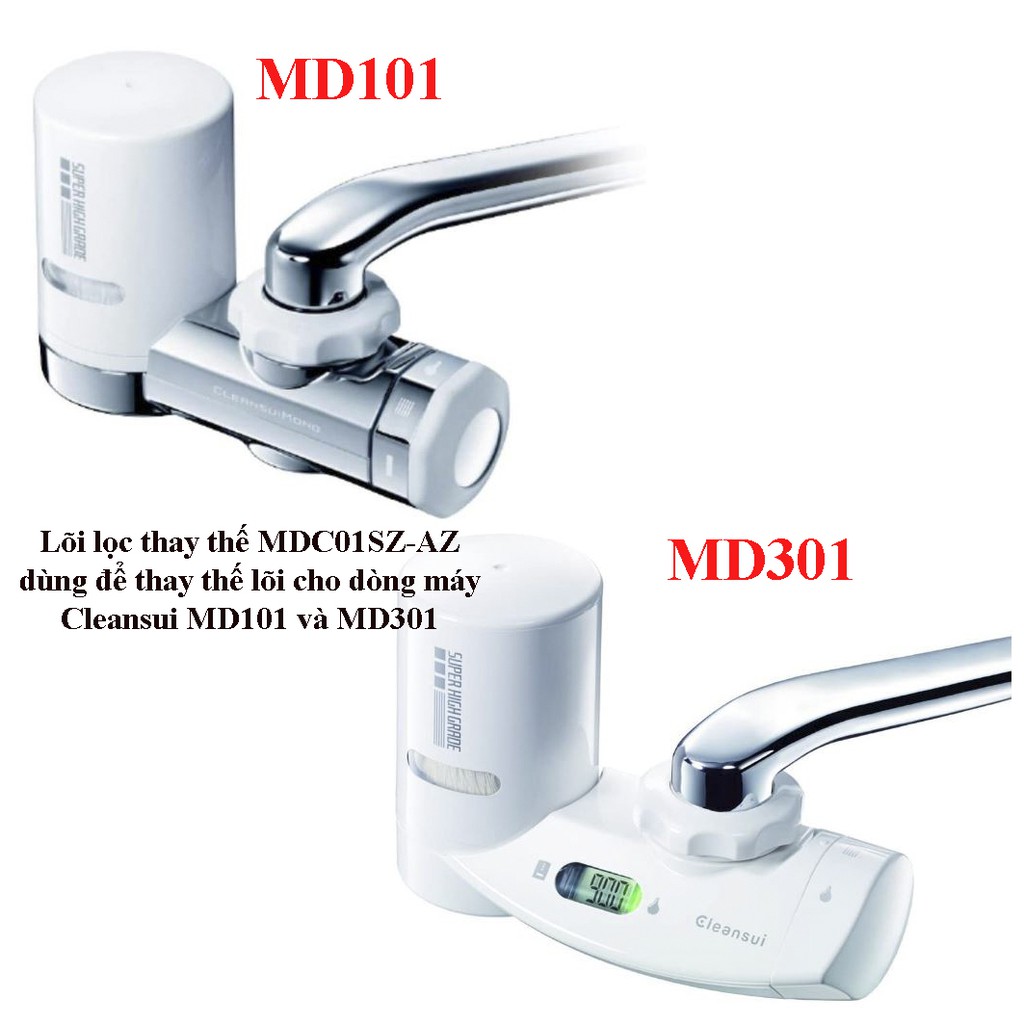 LÕI LỌC NƯỚC THAY THẾ CLEANSUI MDC01SZ-AZ (dành cho lọc nước CLEANSUI MD101, MD102, MD103, MD111, MD201, MD301)