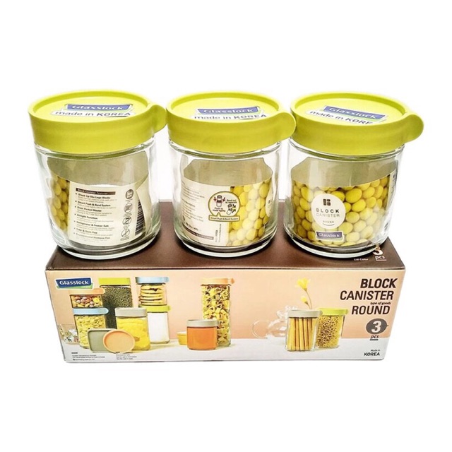Bộ 3 lọ gia vị Glasslock 400ml IG784 Hàn Quốc - Hàng chính hãng