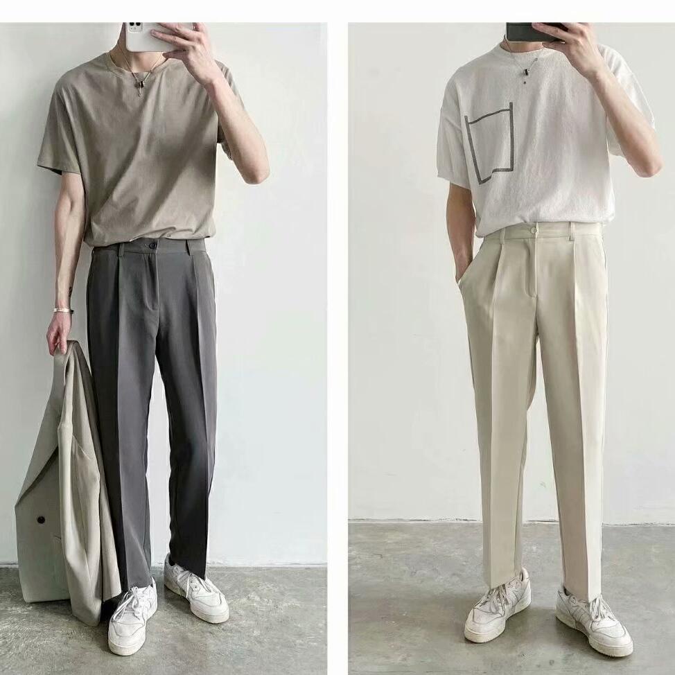 Quần Kaki Ống Đứng Phong Cách Hàn Quốc Cho Nam