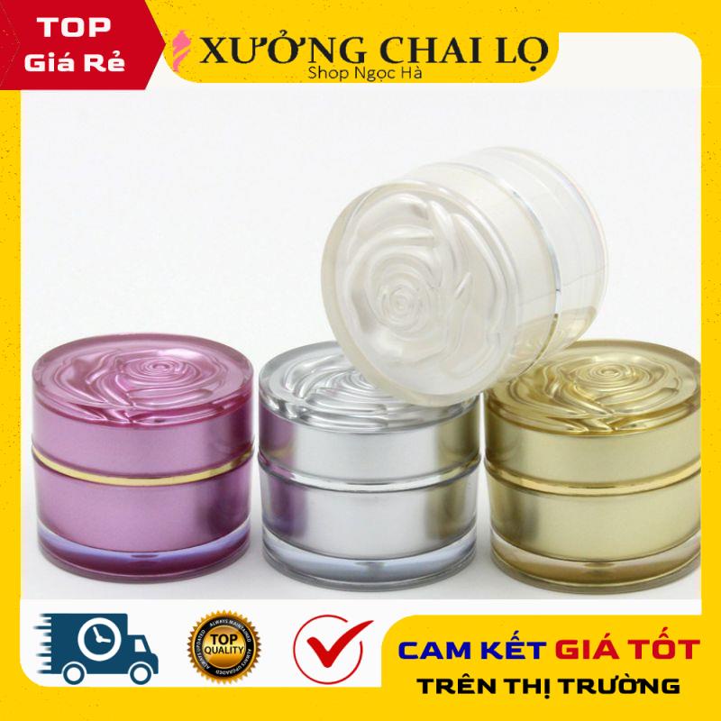 Hũ Chiết Mỹ Phẩm ❤ GIÁ RẺ NHẤT ❤ Hủ Đựng Kem Face 5g,10g,20g Hoa Hồng, phụ kiện du lịch