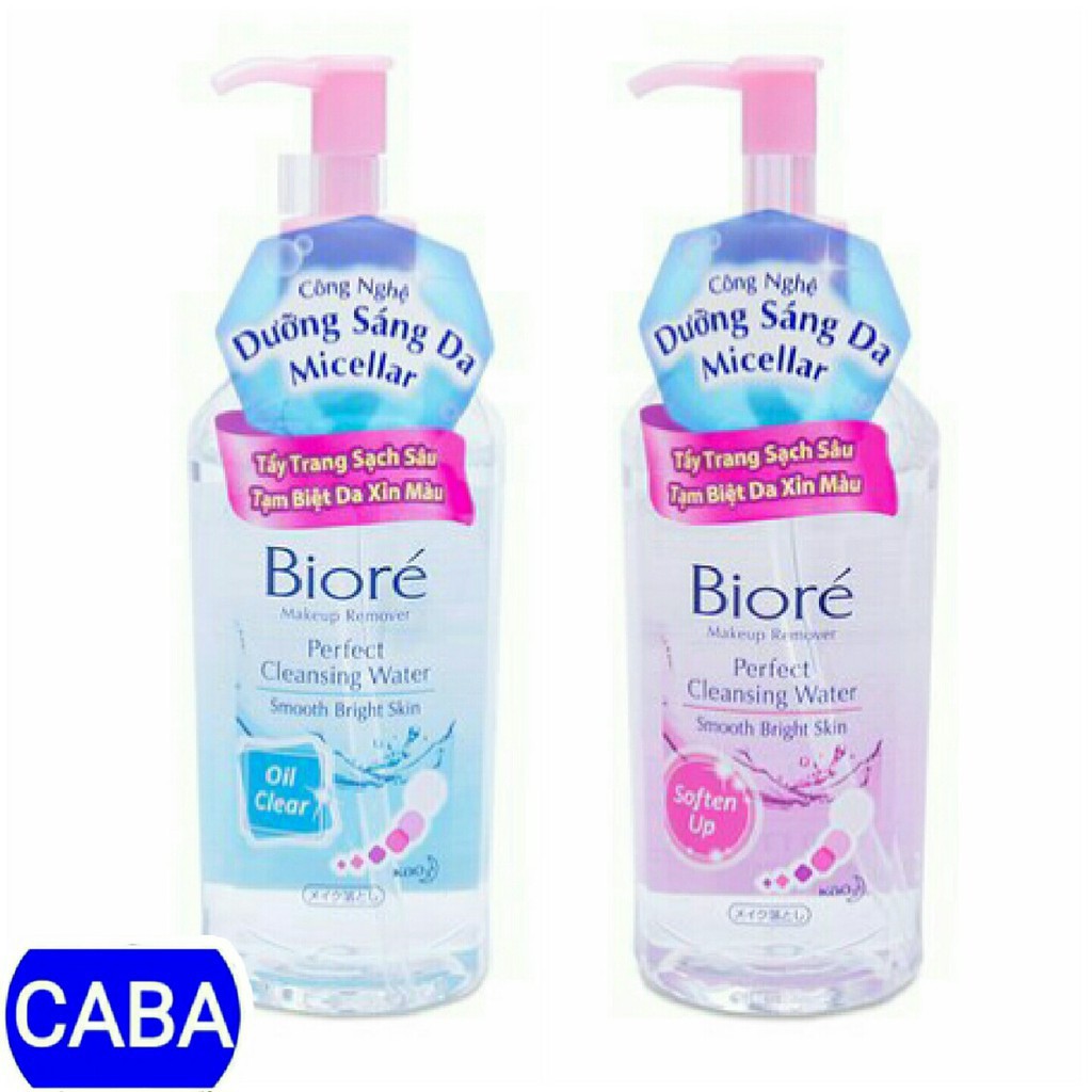 Nước tẩy trang sạch sâu dưỡng sáng da Biore Make Up Remover Perfect Cleansing Water 300ml hàng chính hãng công ty