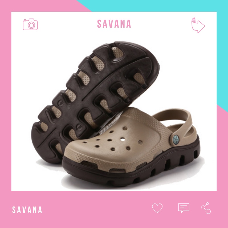 Dép crocs nữ nam quai ngang giá rẻ big size Savana Crocs01