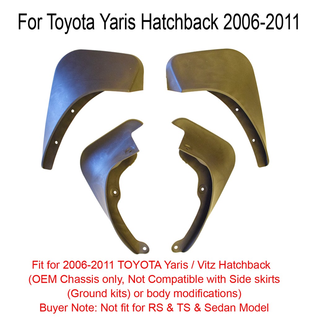 FENDER Tấm Chắn Bùn Phía Sau Cho Xe Hơi toyota yaris hatchback 2006 2007 2008 2009 2010 2011 fender101124