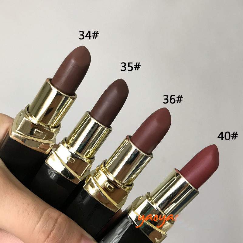 Châu Âu và Mỹ phong cách sô cô la nâu độc màu son môi mờ cà phê mờ ăn màu đất bột đậu đen đậm retro lip glaze | BigBuy360 - bigbuy360.vn