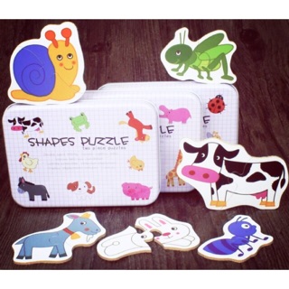 Shapes puzzle - bộ ghép hình 2 mảnh cho bé