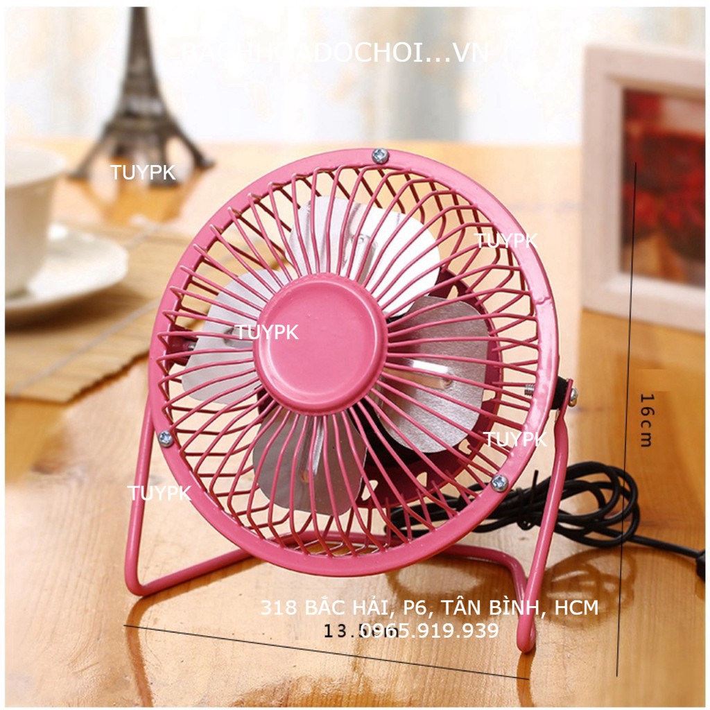 Quạt để bàn mini ❤️cổng USB❤️ lồng sắt để bàn làm việc và giường trẻ em tiện lợi