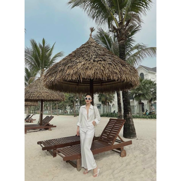 Set bộ đũi 🔥HOT🔥 tay dài quần suông basic sang chảnh chất siêu đẹp