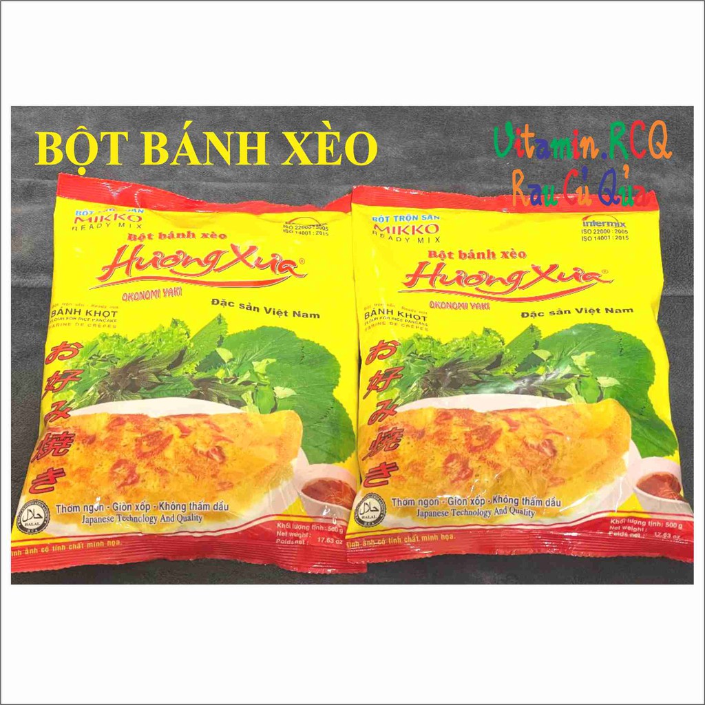 BỘT BÁNH XÈO - BÁNH KHỌT (Hương Xưa) - Vitamin.RCQ (500 GRAM)