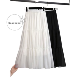 Chân váy maxi dáng dài 2 mầu Đen và Trắng XHN22