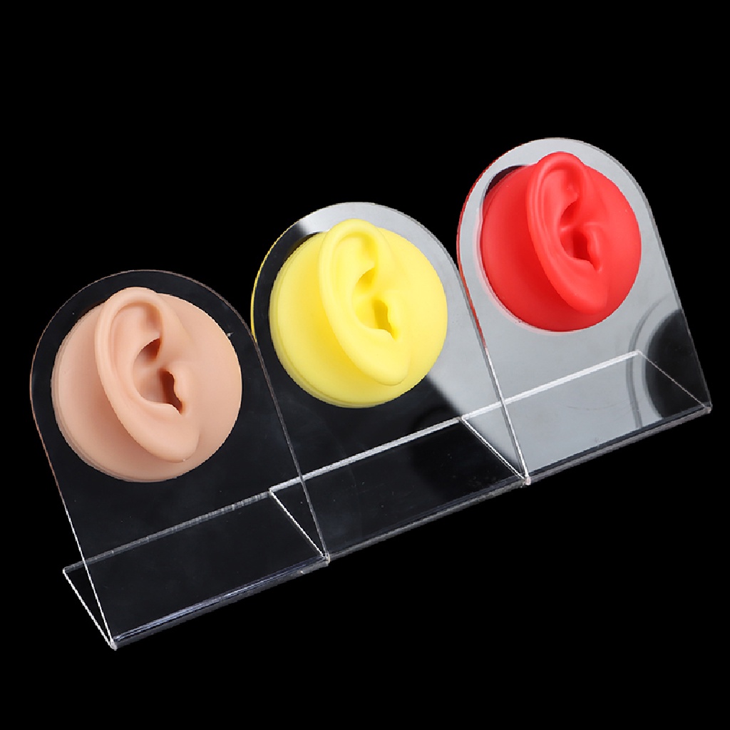 Mô hình tai silicon với giá đỡ acrylic trưng bày khuyên tai tiện lợi
