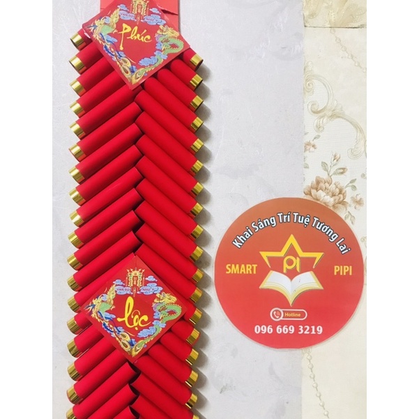Mô hình dây pháo giả handmade trang trí tết, trang trí nhà, trường mầm non, tiểu học, quán cà phê, chụp ảnh  siêu ưng