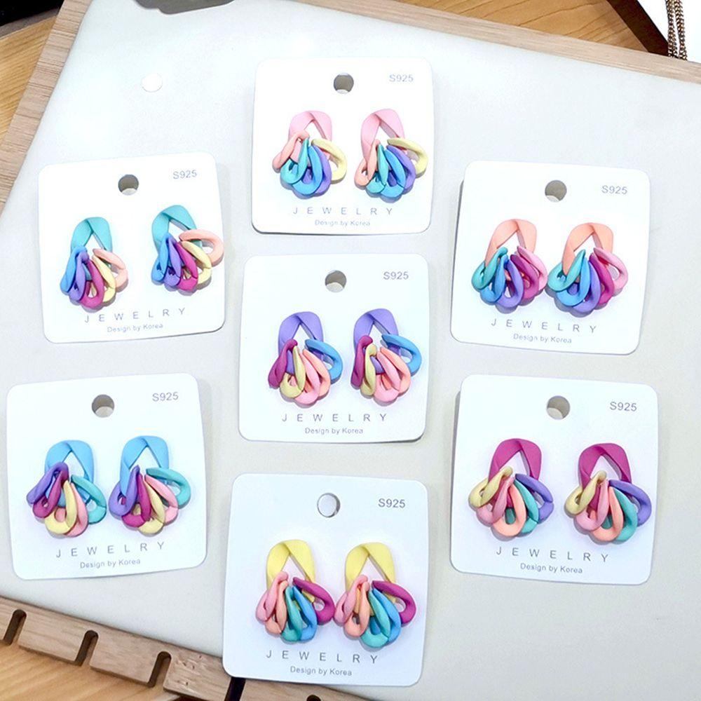 Khuyên Tai Dạng Hạt Màu Kẹo Ngọt Dễ Thương