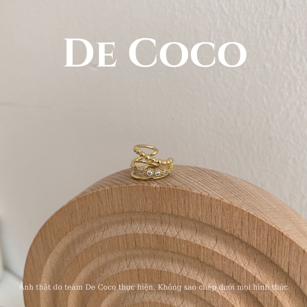 Khuyên tai kẹp vành nữ De Coco Oriana đeo được 2 kiểu