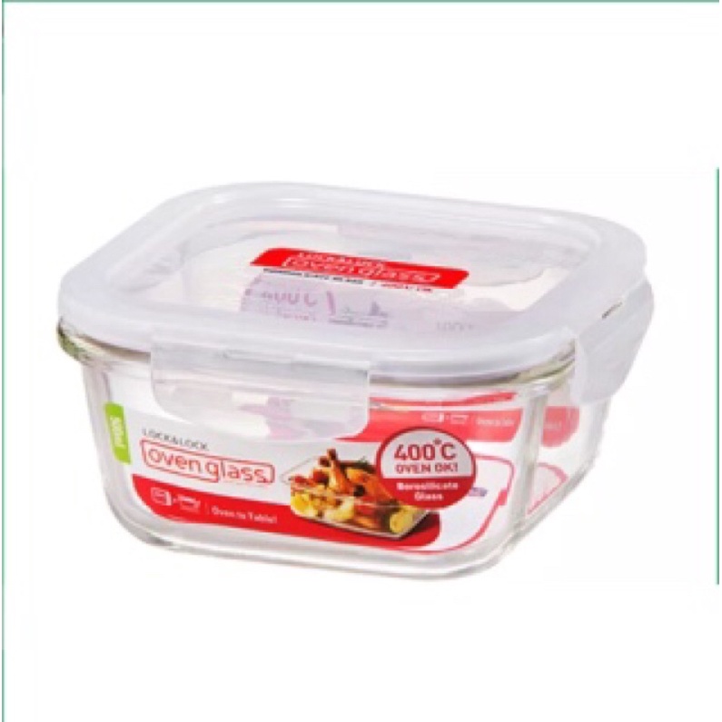 🌟 Hộp thuỷ tinh vuông Lock and Lock 750ml, 840ml 🌟 Nắp gài 4 chấu có doăng cao su chống tràn