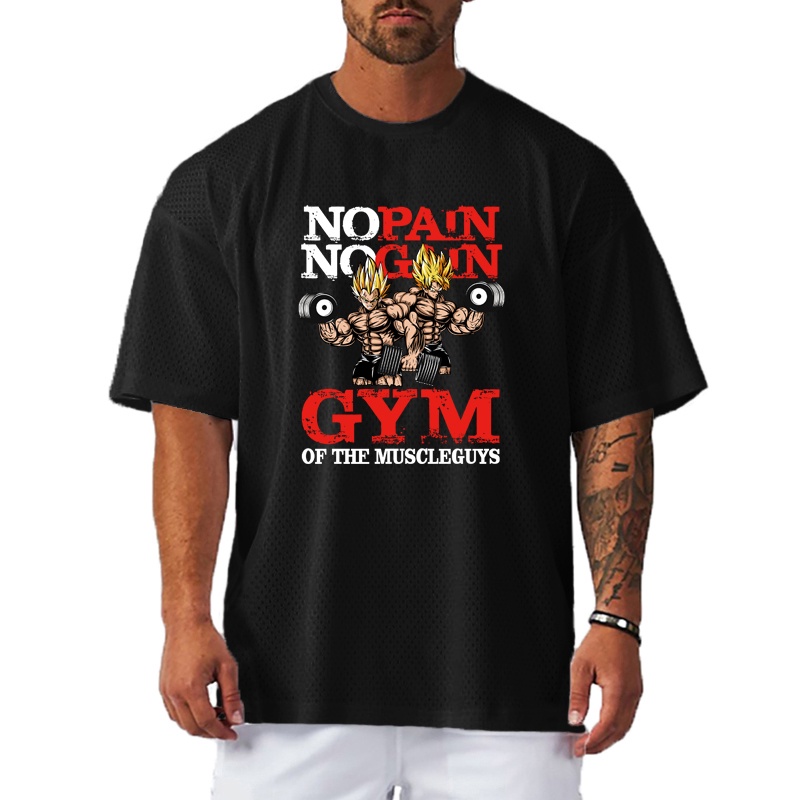 Áo Thun Thể Thao Tay Ngắn Phối Lưới Khô Thoáng Nhanh Thời Trang Cho Nam