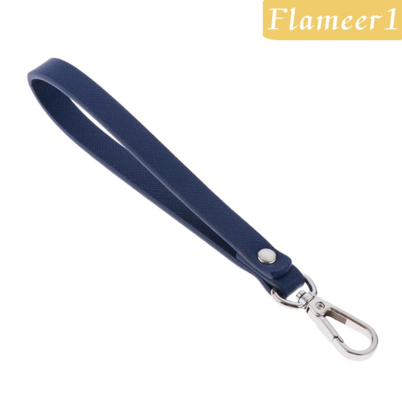 [Flameameer1] Dây Đeo Cổ Tay Bằng Da Pu Cho Ví / Điện Thoại / Chìa Khóa