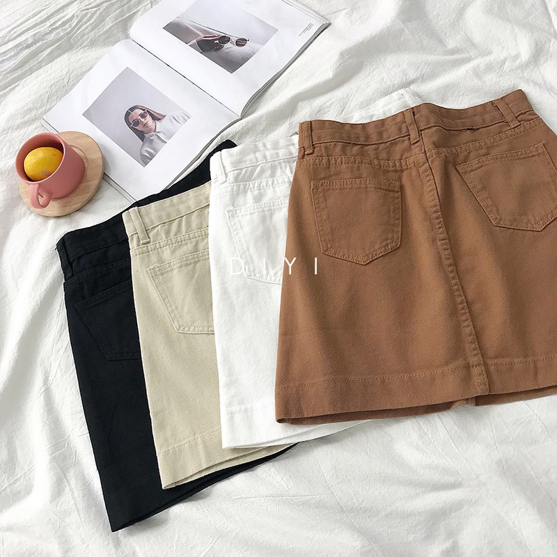 Chân Váy Kaki Jean Phom Chữ A Eo Cao_Nhiều Màu | BigBuy360 - bigbuy360.vn