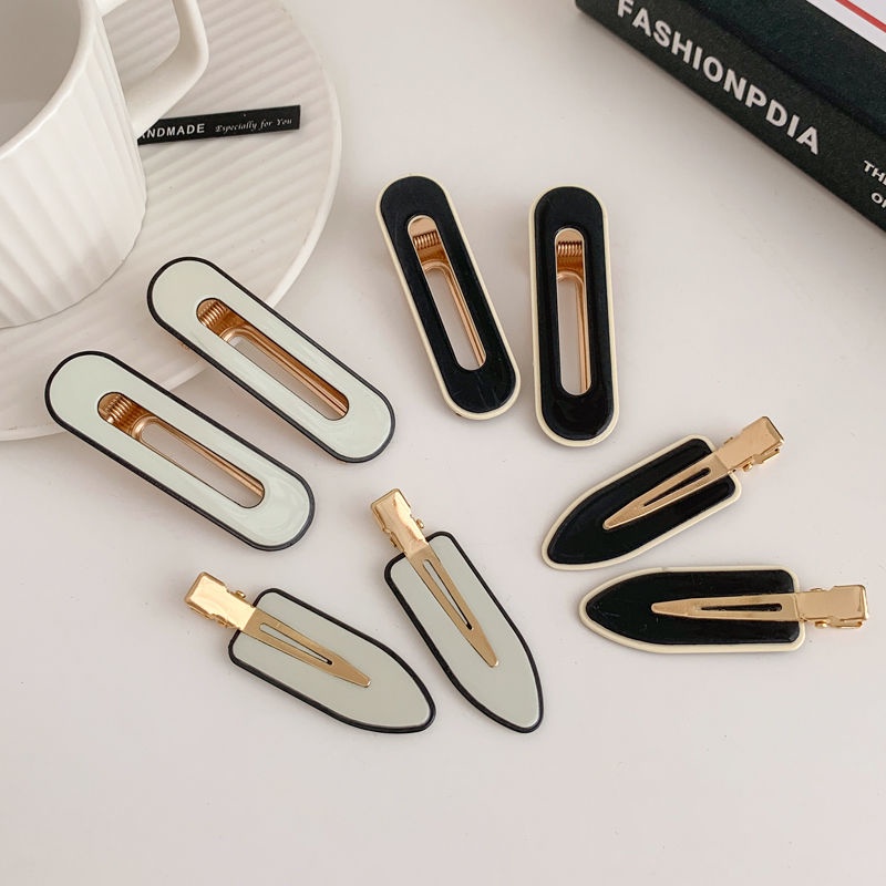 Kẹp tóc in họa tiết caro thời trang cổ điển