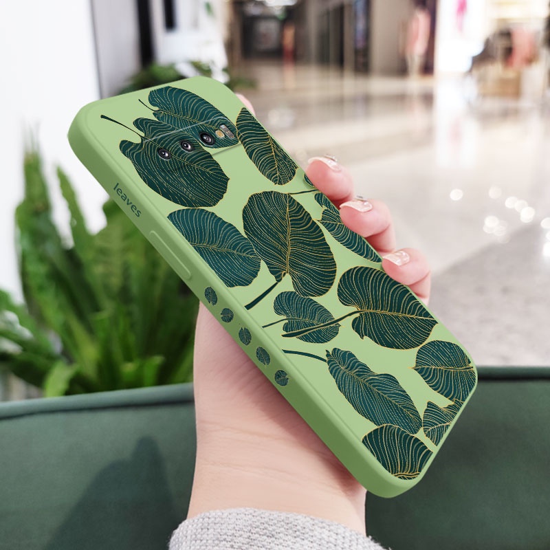 Ốp Điện Thoại Mềm Họa Tiết Lá Vàng Sáng Tạo Thoải Mái Cho Samsung Galaxy S10 S10E Plus S9 Plus