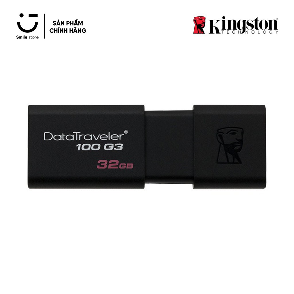USB Kingston DT100G3 32Gb Nắp Trượt Tốc Độ Tới 100MB/S - Hàng Chính Hãng