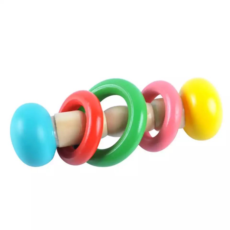 Đồ Chơi Em Bé Xúc Xắc Cầm Tay Que VòngTạo Âm Thanh Vui Nhộn Bằng Gỗ Benrikids